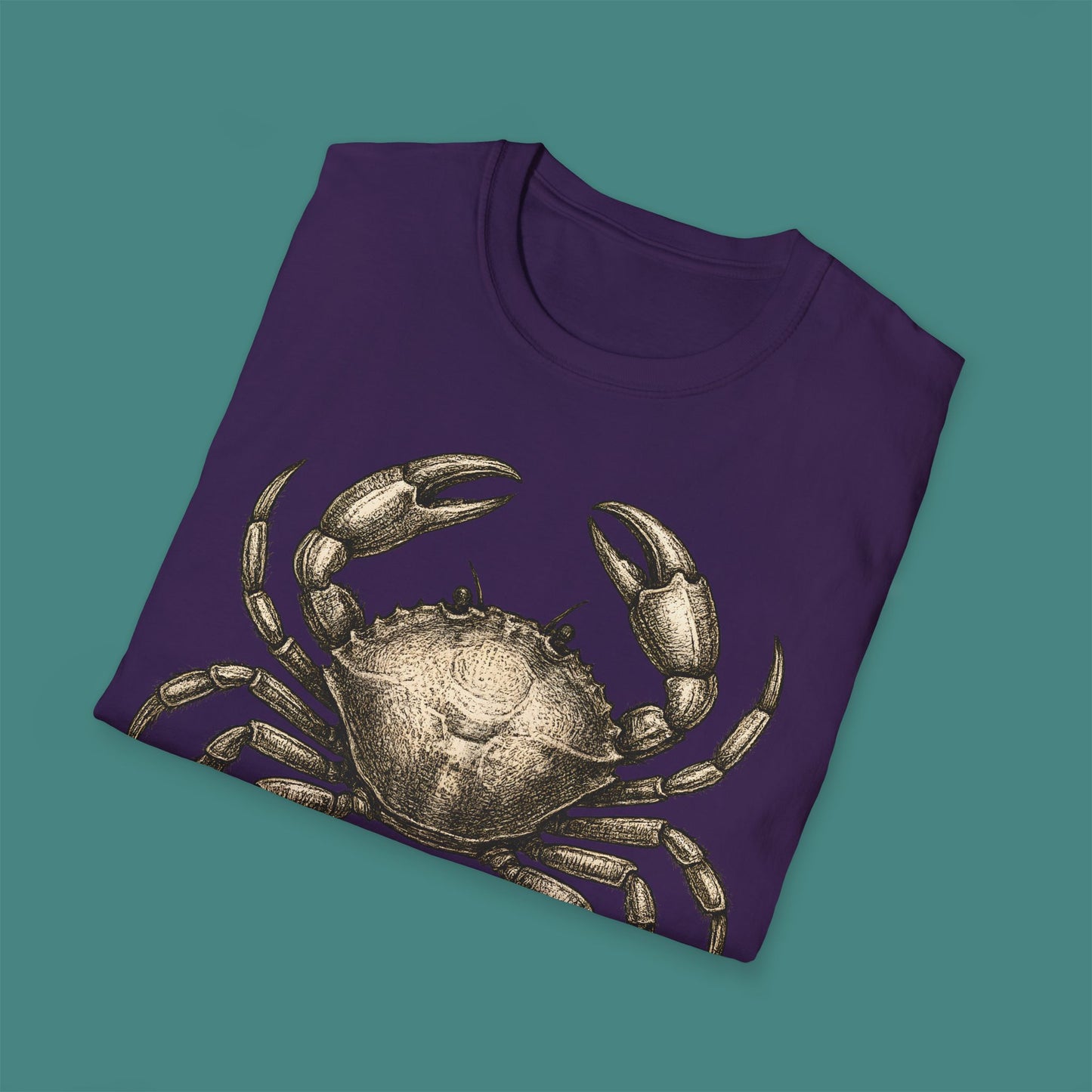 Vintage Etching Crab Unisex T-Shirt