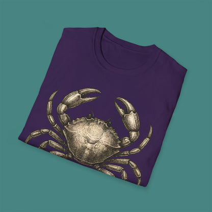 Vintage Etching Crab Unisex T-Shirt