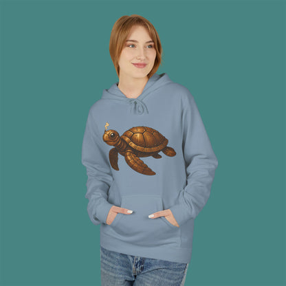 Steampunk Mechanical Turtle Fleece Unisex Hoodie