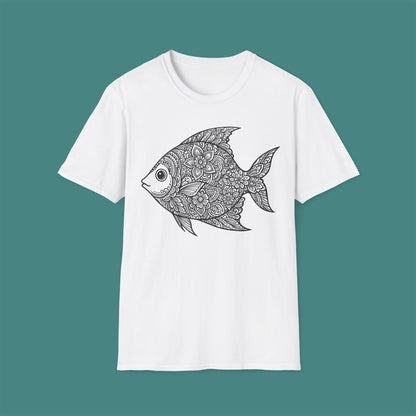 Intricate Mandala Fish Unisex T-Shirt