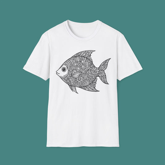 Intricate Mandala Fish Unisex T-Shirt