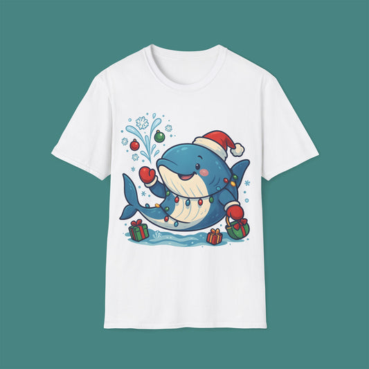 Christmas Whale Unisex T-Shirt