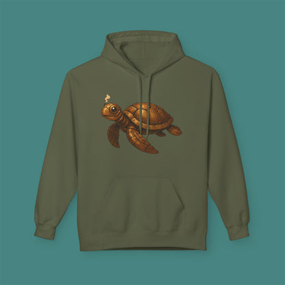 Steampunk Mechanical Turtle Fleece Unisex Hoodie