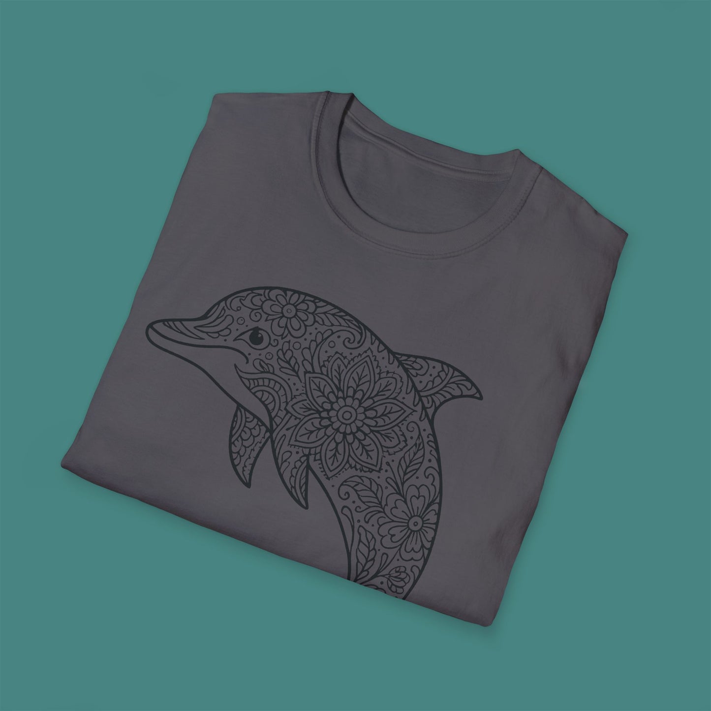 Intricate Mandala Dolphin Unisex T-Shirt