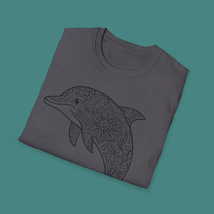 Intricate Mandala Dolphin Unisex T-Shirt