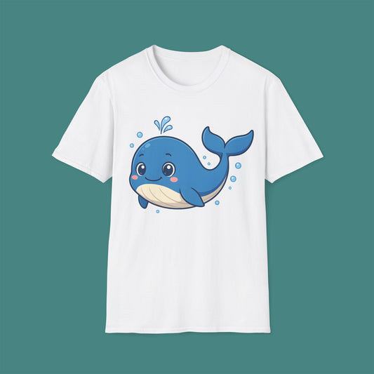Cartoon Cute Whale Unisex T-Shirt