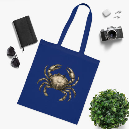 Vintage Etching Crab Tote Bag