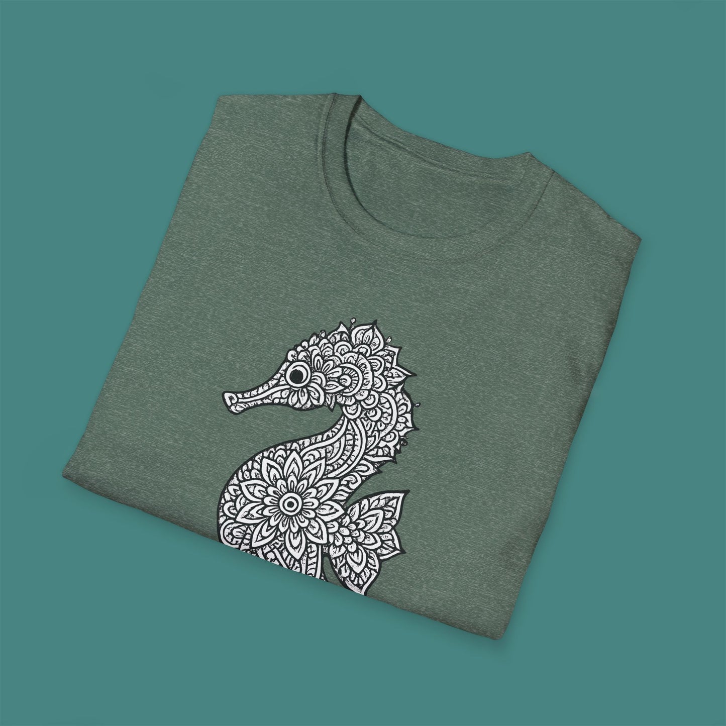 Intricate Mandala Seahorse Unisex T-Shirt