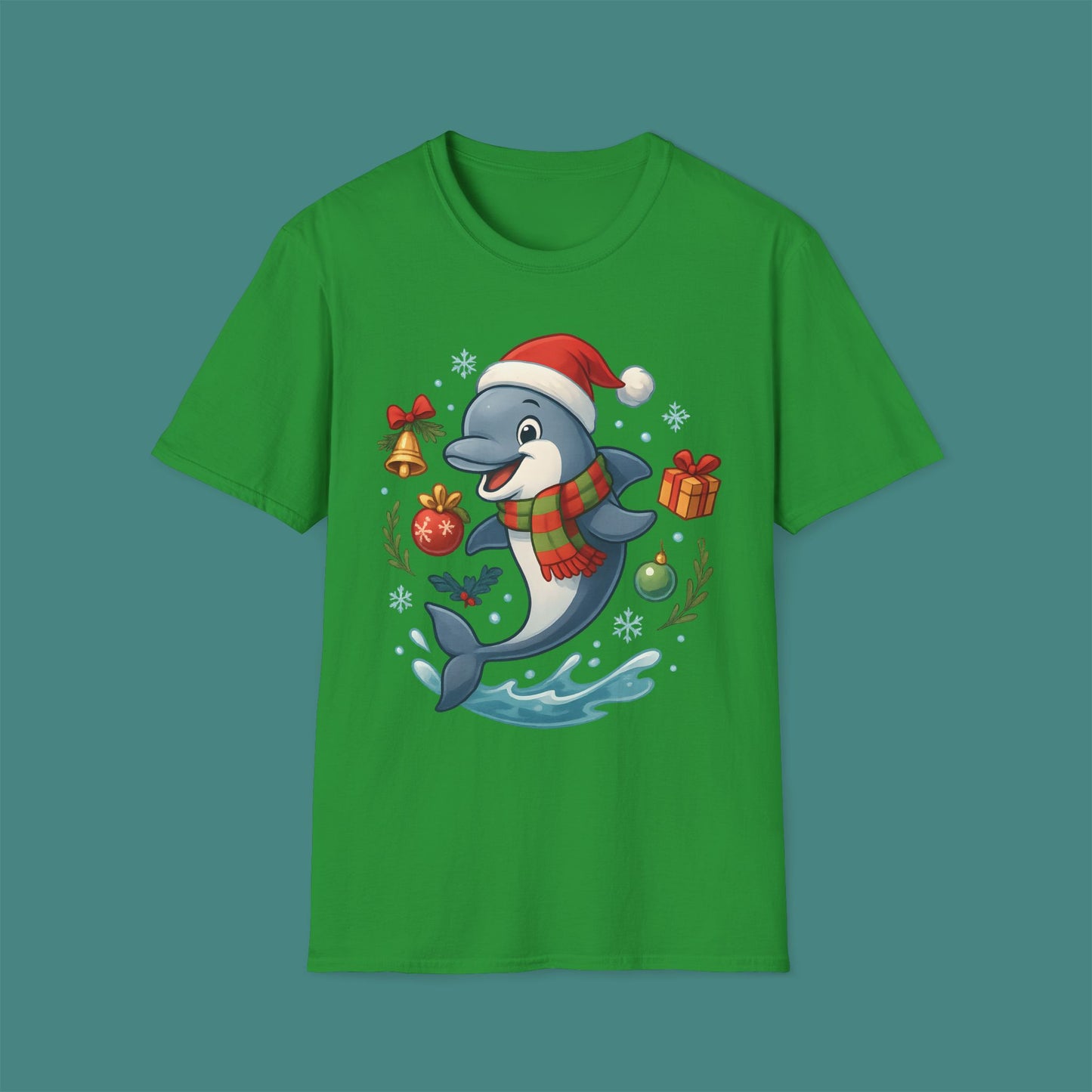 Christmas Dolphin Unisex T-Shirt
