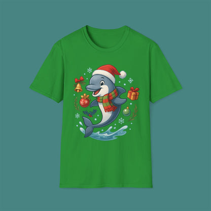 Christmas Dolphin Unisex T-Shirt