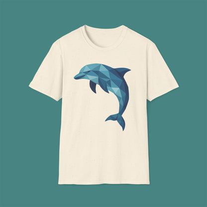 Geometric Polygon Dolphin Unisex T-Shirt