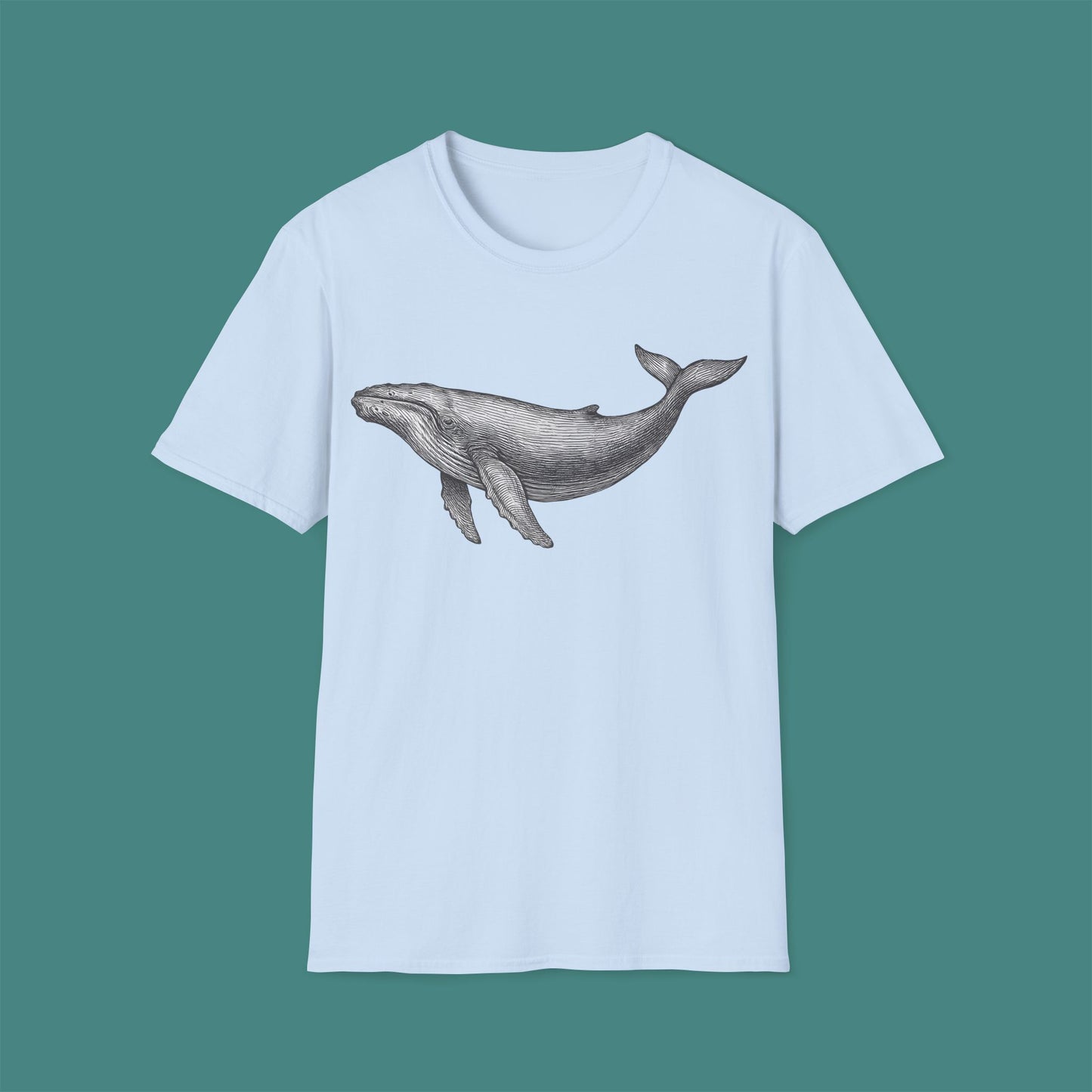 Vintage Etching Whale Unisex T-Shirt