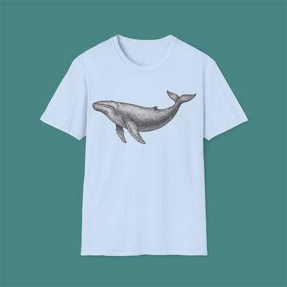 Vintage Etching Whale Unisex T-Shirt