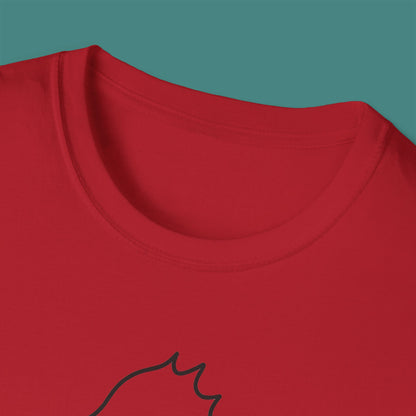 Minimalist Line Art Seahorse Unisex T-Shirt