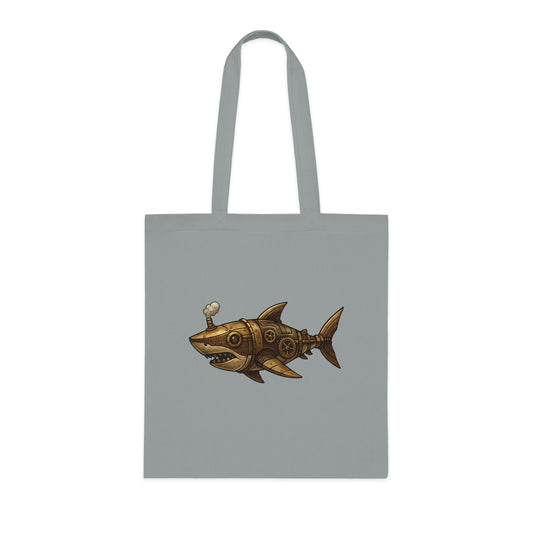Steampunk Mechanical Shark Tote Bag
