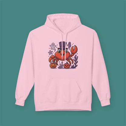 Halloween Crab Fleece Unisex Hoodie