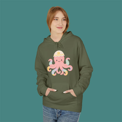 Easter Octopus Fleece Unisex Hoodie