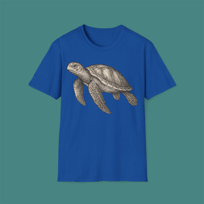 Vintage Etching Turtle Unisex T-Shirt