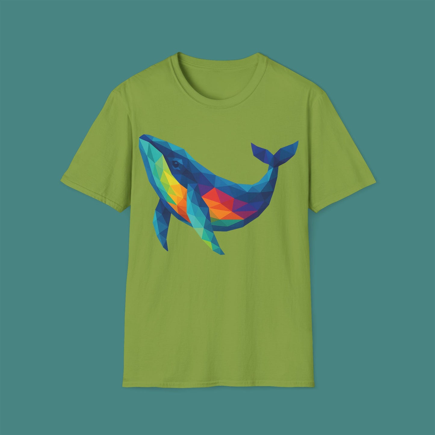 Geometric Polygon Whale Unisex T-Shirt
