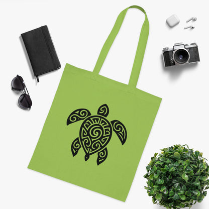 Tribal Tattoo Turtle Tote Bag