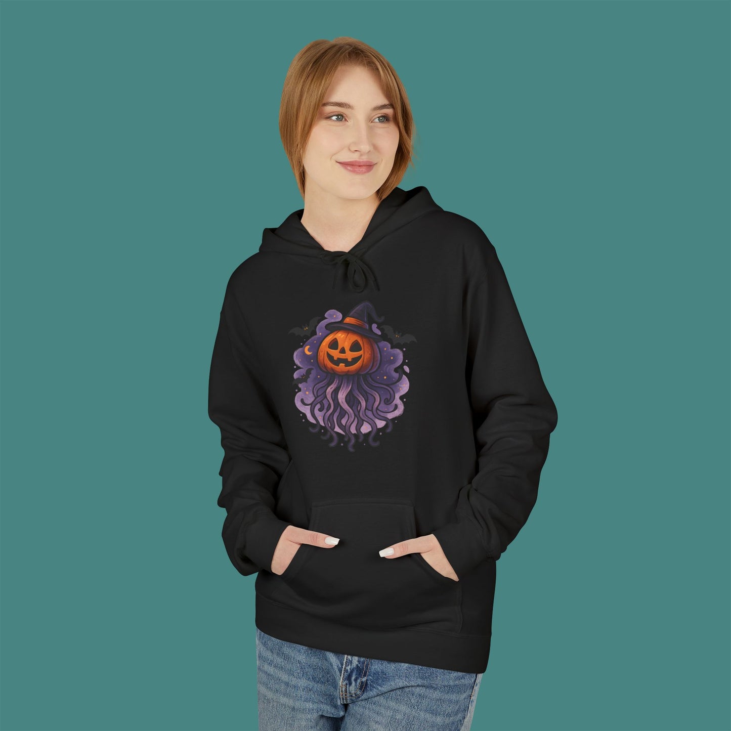 Halloween Jellyfish Fleece Unisex Hoodie