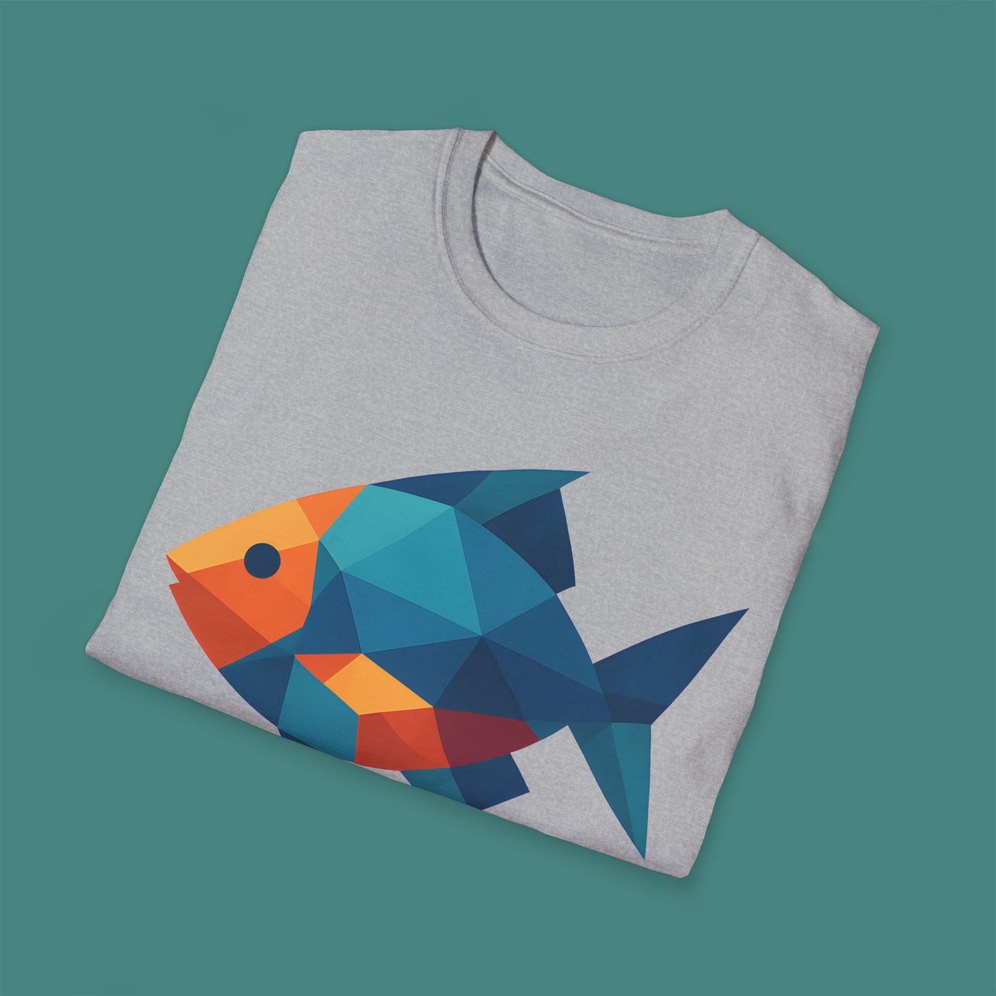 Geometric Polygon Fish Unisex T-Shirt