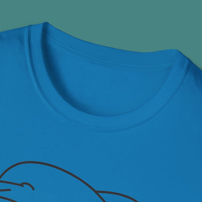 Minimalist Line Art Dolphin Unisex T-Shirt