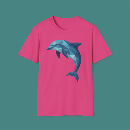 Geometric Polygon Dolphin Unisex T-Shirt