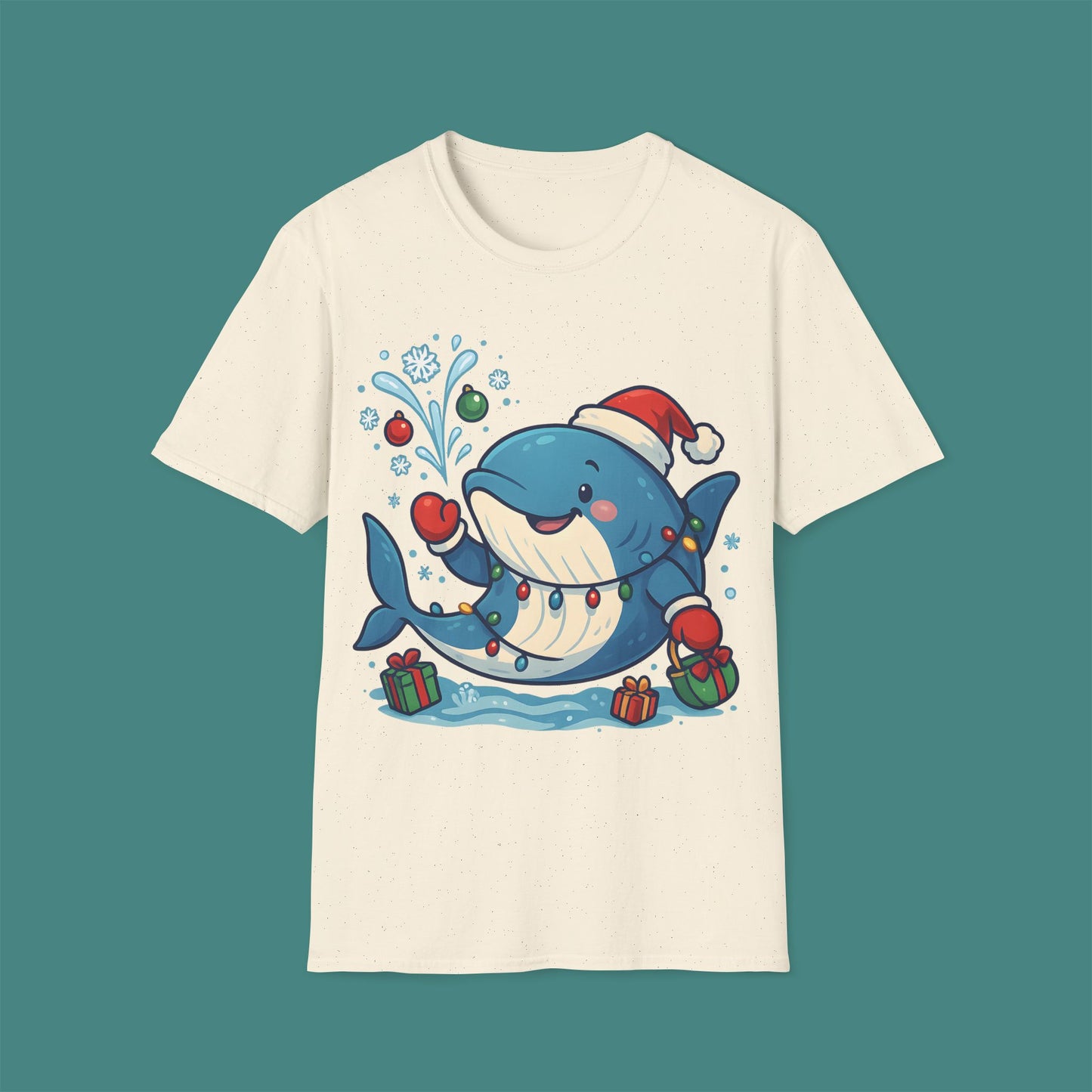 Christmas Whale Unisex T-Shirt