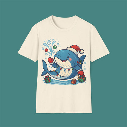 Christmas Whale Unisex T-Shirt