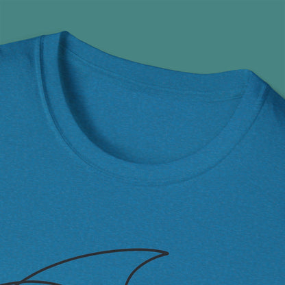 Minimalist Line Art Fish Unisex T-Shirt