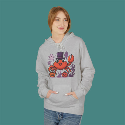 Halloween Crab Fleece Unisex Hoodie