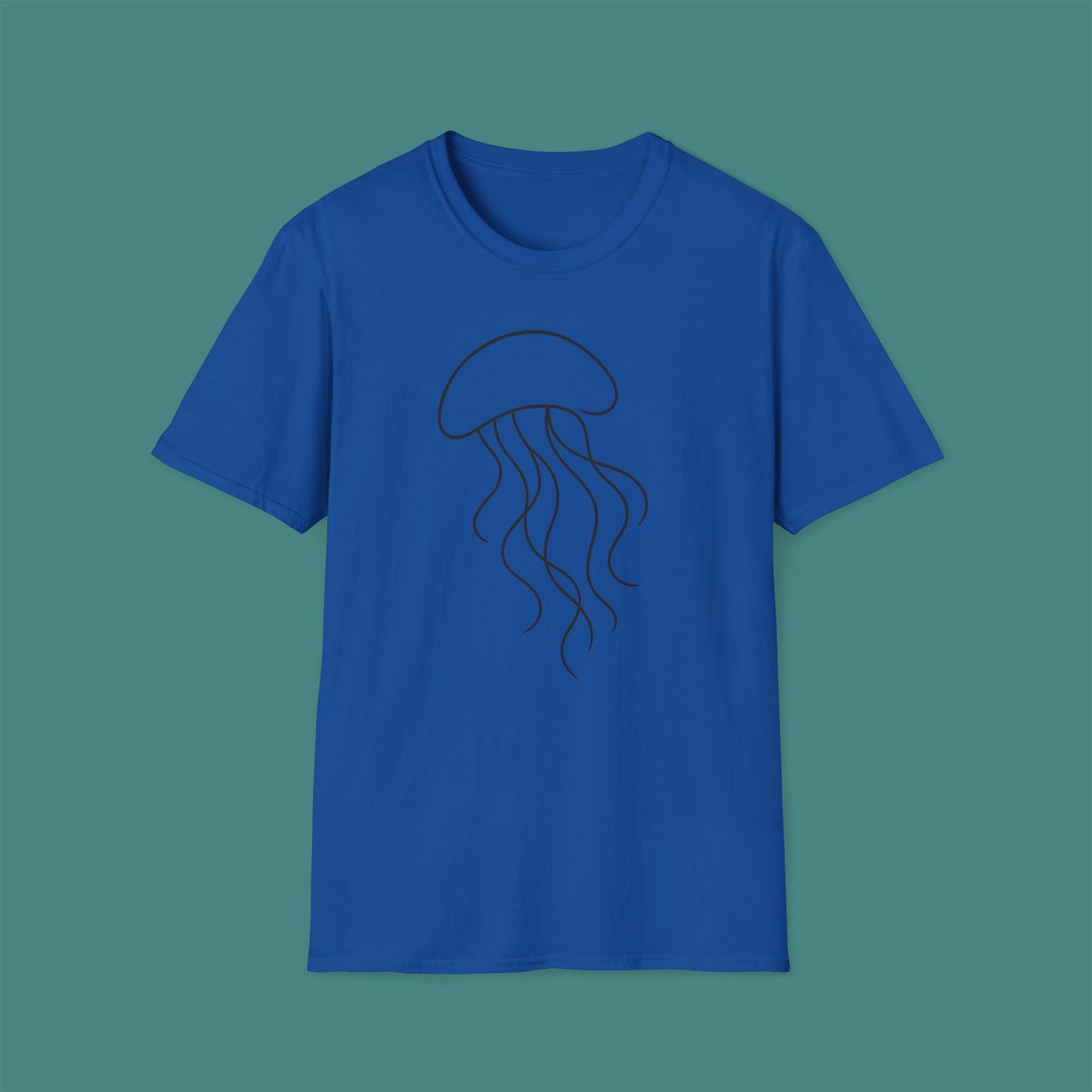 Minimalist Line Art Jellyfish Unisex T-Shirt