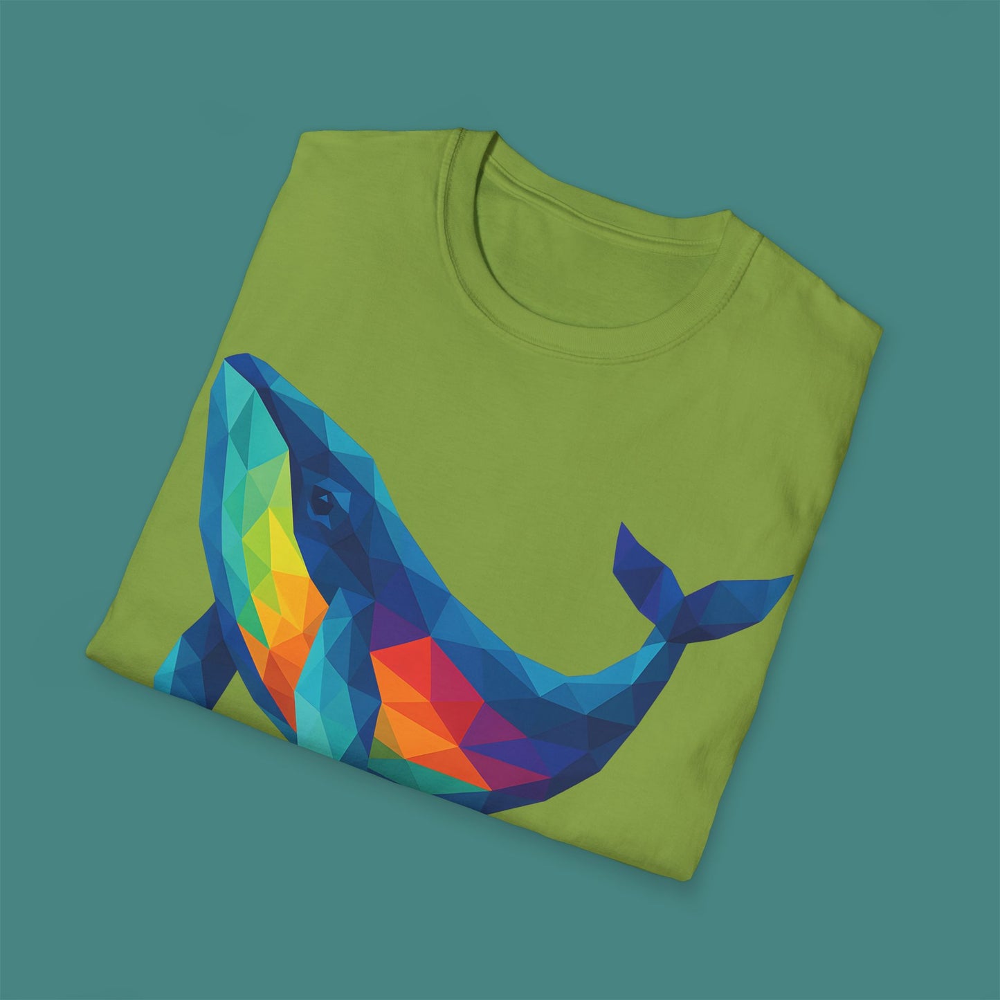 Geometric Polygon Whale Unisex T-Shirt