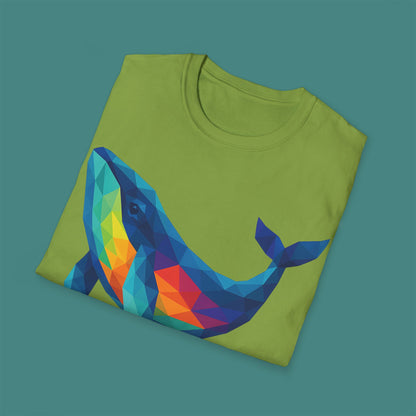 Geometric Polygon Whale Unisex T-Shirt