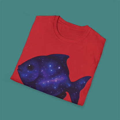 Cosmic Galaxy Fish Unisex T-Shirt