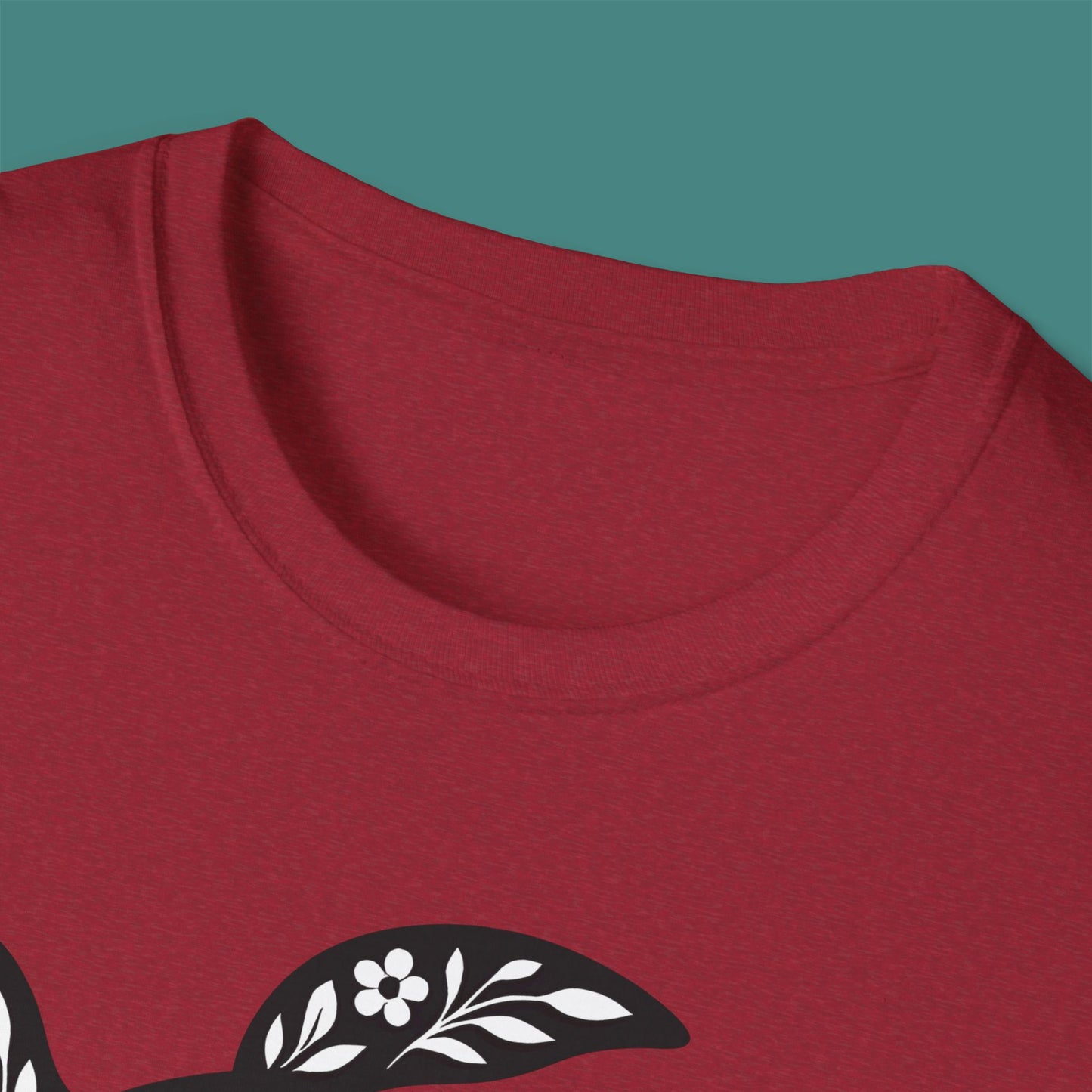 Floral Turtle Silhouette Unisex T-Shirt