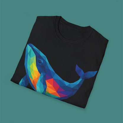 Geometric Polygon Whale Unisex T-Shirt