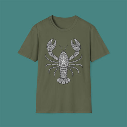 Intricate Mandala Lobster Unisex T-Shirt