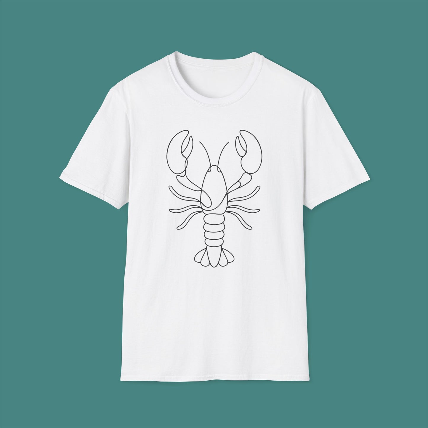 Minimalist Line Art Lobster Unisex T-Shirt