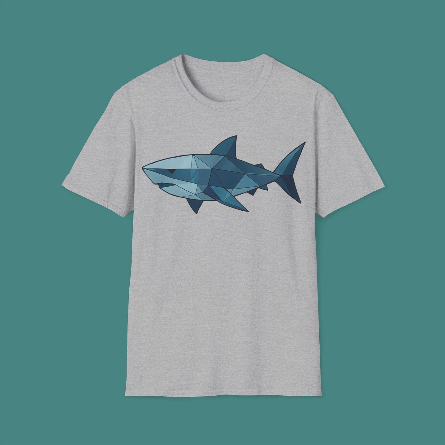 Geometric Polygon Shark Unisex T-Shirt