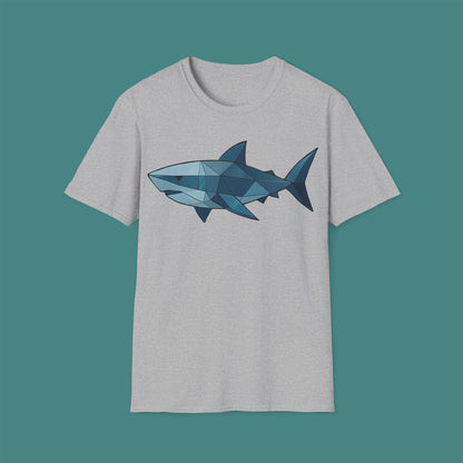 Geometric Polygon Shark Unisex T-Shirt
