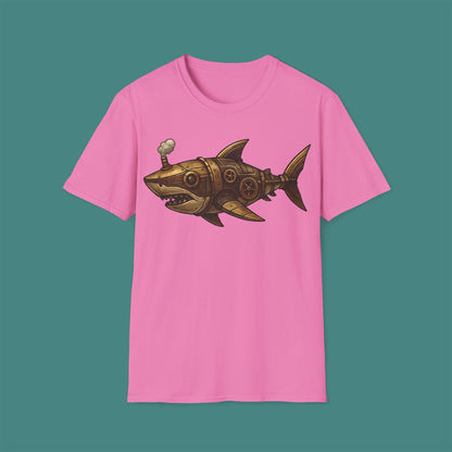 Steampunk Mechanical Shark Unisex T-Shirt