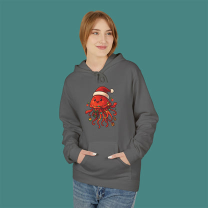 Christmas Jellyfish Fleece Unisex Hoodie