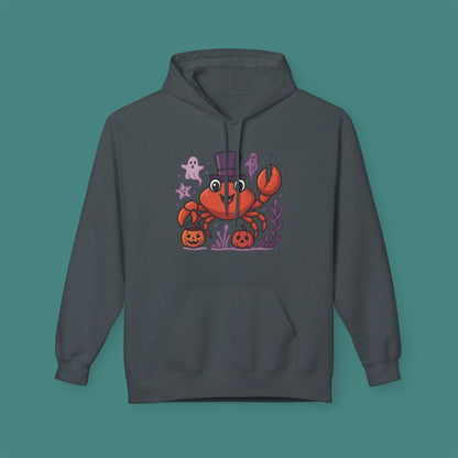 Halloween Crab Fleece Unisex Hoodie