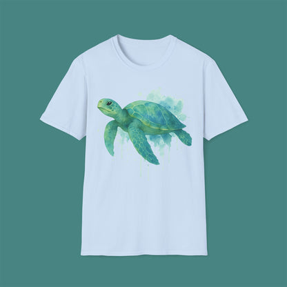 Watercolor Splash Turtle Unisex T-Shirt
