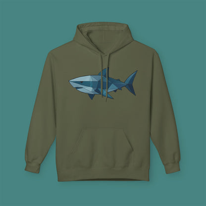 Geometric Polygon Shark Fleece Unisex Hoodie