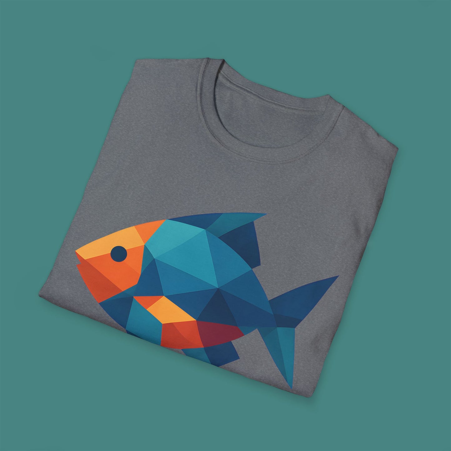 Geometric Polygon Fish Unisex T-Shirt