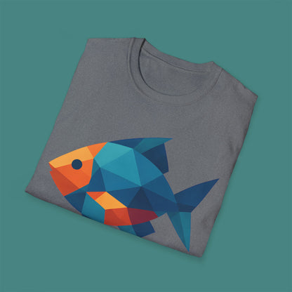 Geometric Polygon Fish Unisex T-Shirt