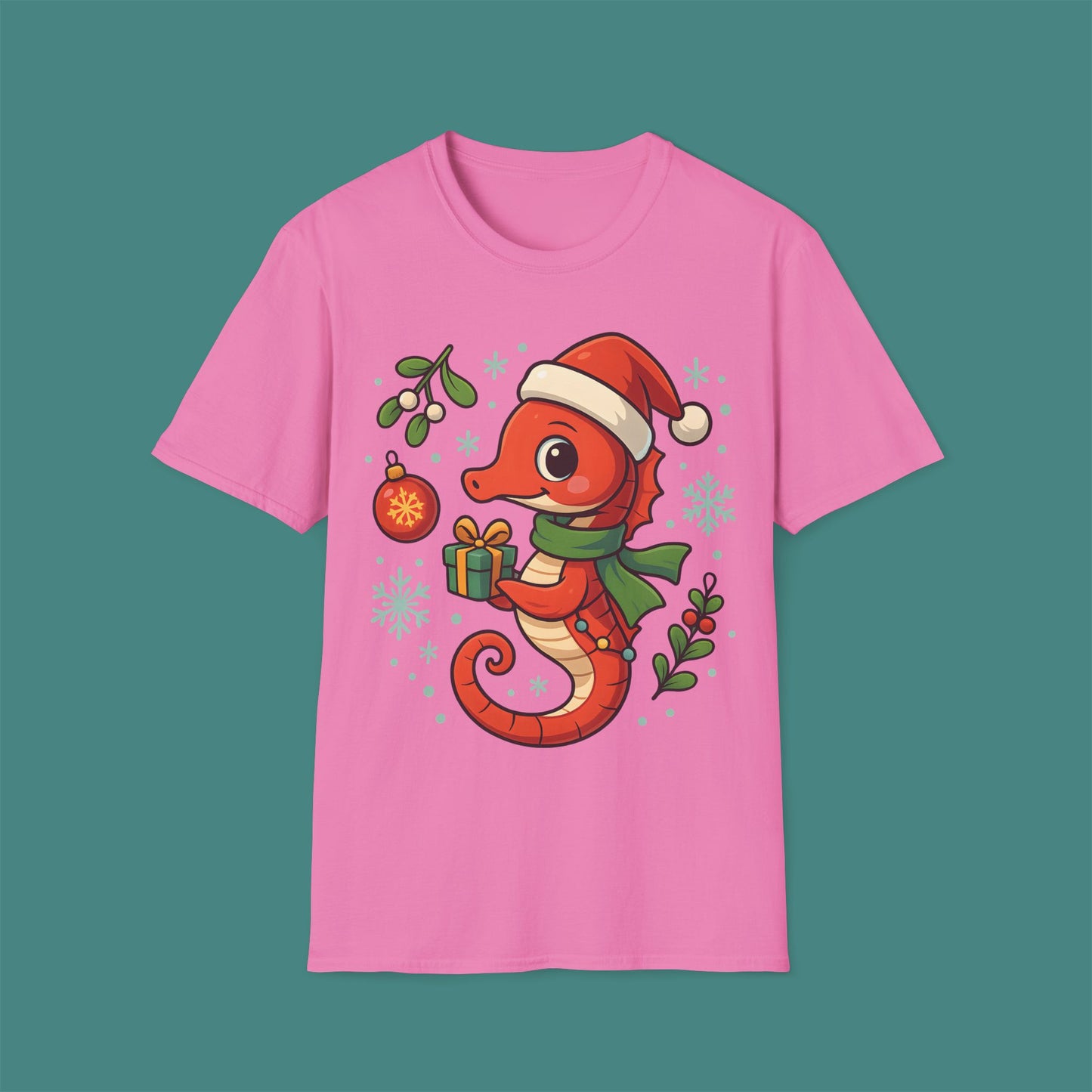 Christmas Seahorse Unisex T-Shirt